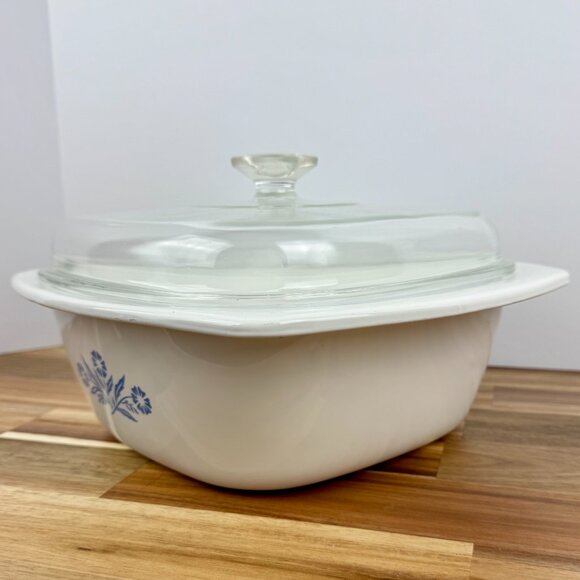 Vintage Corning Ware Blue‎ Cornflower P-34-B Casserole Dutch Oven W Lid 4 Quart - Picture 4 of 8